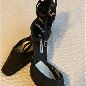 Ladies Evening Satin T Strap Valenti Franco Pumps